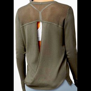 LULU LEMON BACK TO BALANCE L/S sweater colour - olive